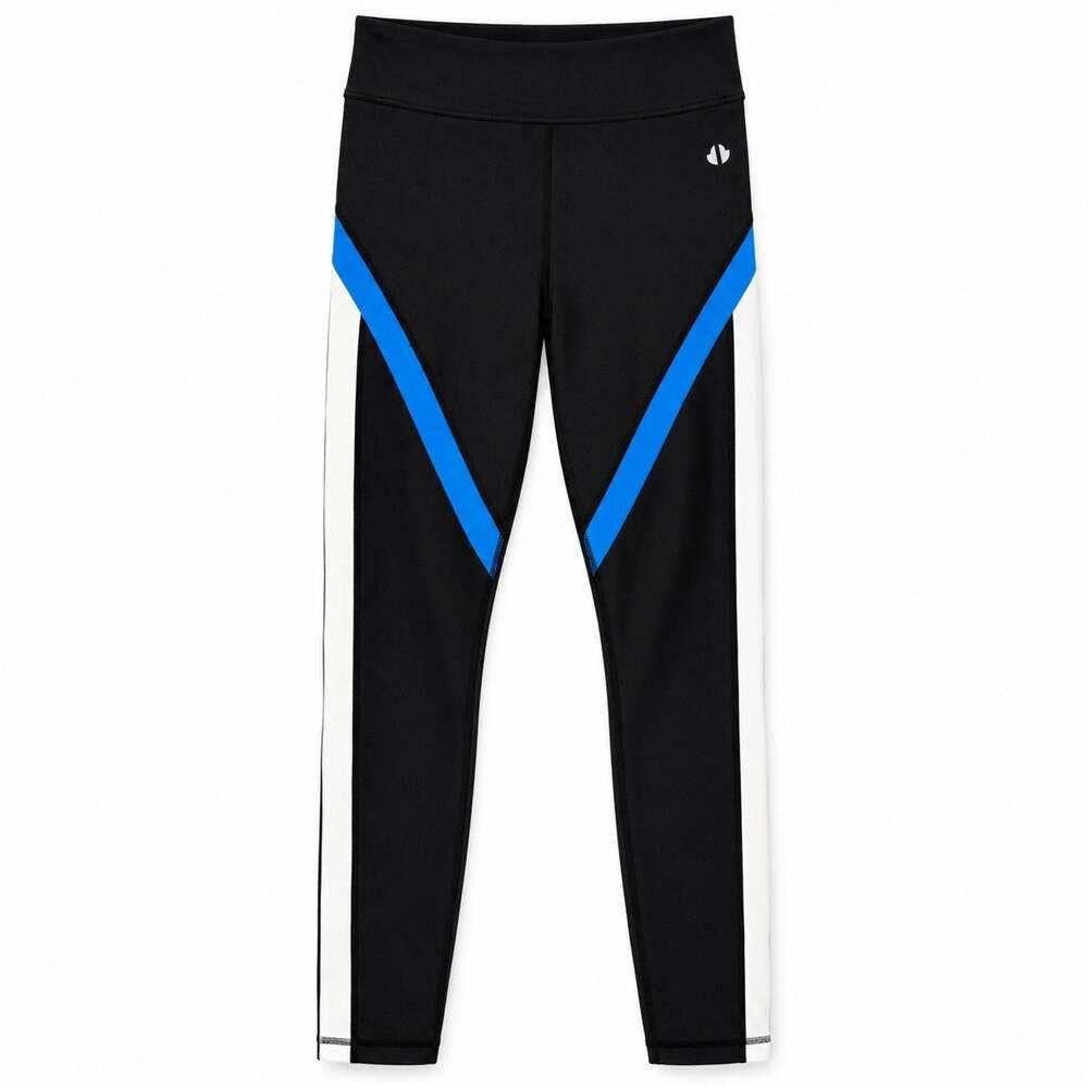Thrive Societe Running Leggings Medium Black Contrast Stripe Mesh Inset Athletic